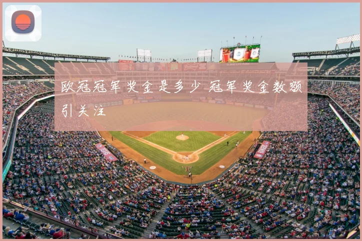欧冠冠军奖金是多少 冠军奖金数额引关注